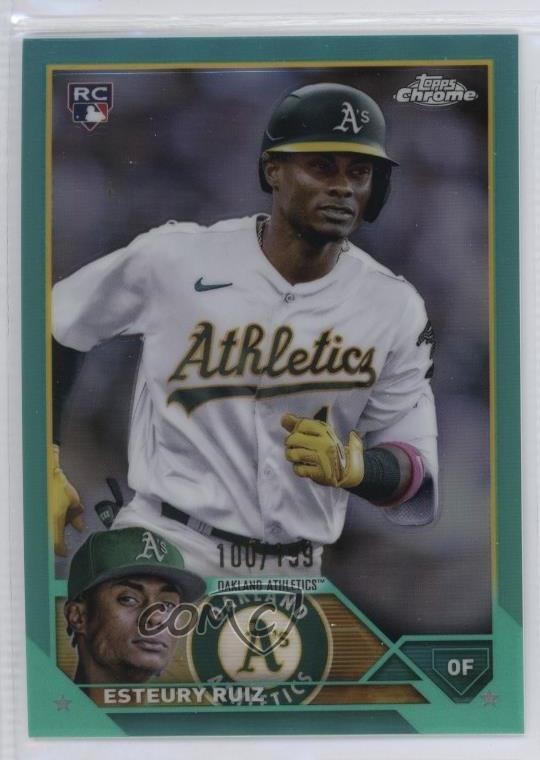 2023 Topps Chrome Aqua Refractor 100/199 Esteury Ruiz #99 g1k