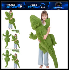 48 Inch Green Large Alligator Stuffed Animal Long Body Pillow 4 ft Cute Giant