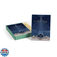 Masterpiece O Holy Night Christmas Cards / 15 Boxed Religious Holiday Card Se