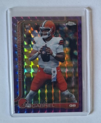 2025 Topps Chrome NFL Dillon Gabriel Rookie Refractor Browns 08/75