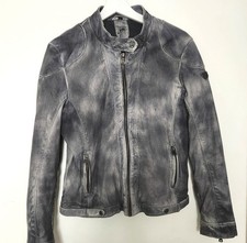 GIPSY Lederjacke Damen softes Echtleder grau Gr. XL wie L 40 wie neu