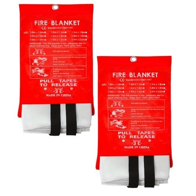 Fire Blanket 40''x40'' - Reusable Emergency Fire Suppression for Kitchen, Grill...