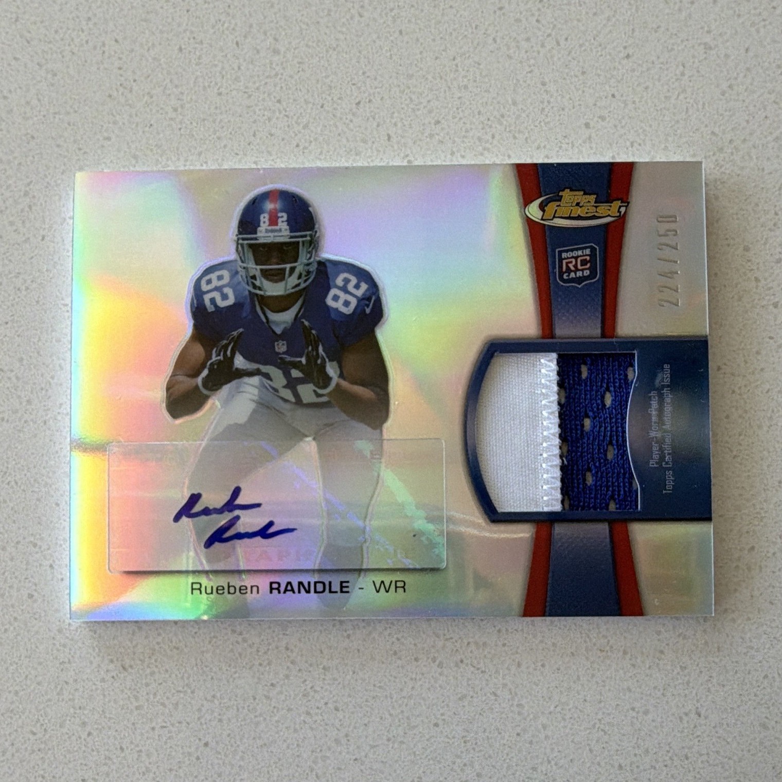 Rueben Randle Finest Rookie Autograph Patch #RAPRR Base