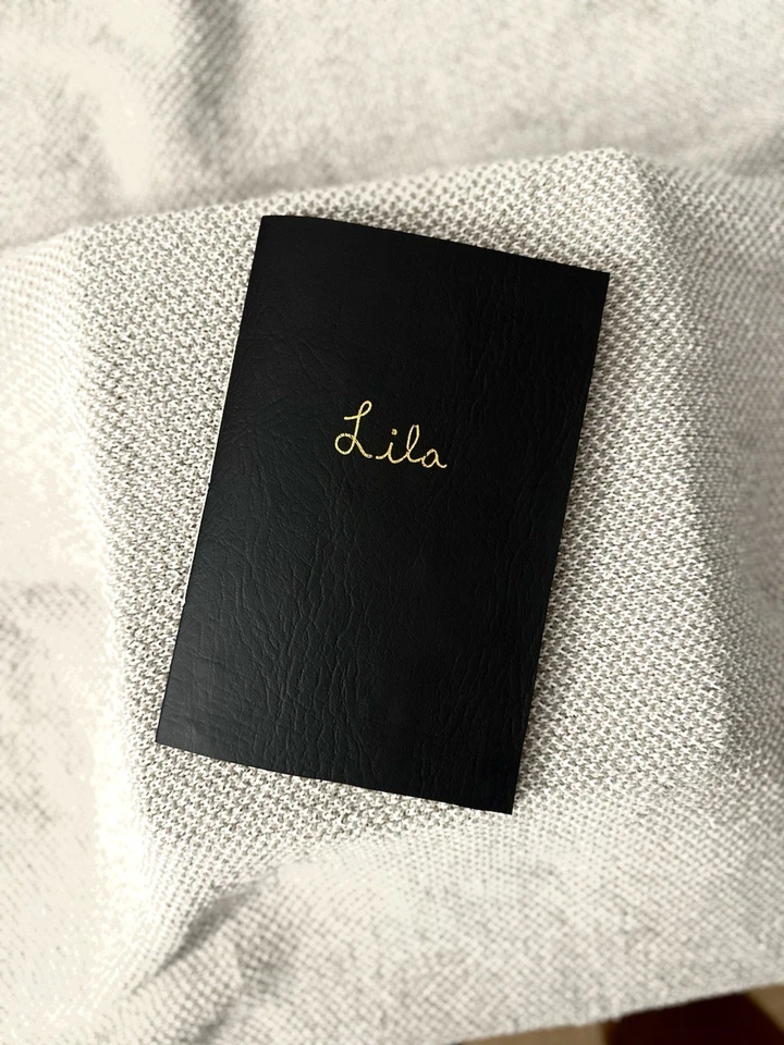 Handfoiled Cursive Personalised Pocket Notebook Diary Handcrafted Custom Name - Image 2 of 4