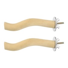 2 Pcs Natural Wooden Bird Branch Wood Perch Stand, Length 3.9'' Diameter 19.8mm