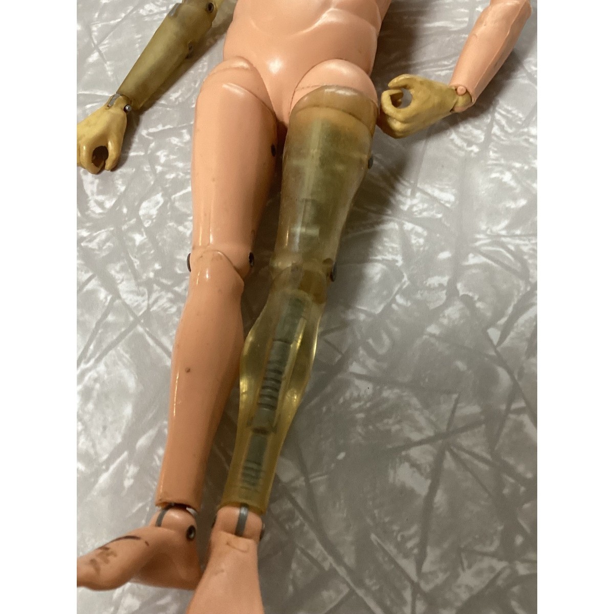 Vtg 1975 GI Joe Mike Power Atomic Man Action Figure Hasbro Bionic