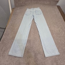 Barrel Loose Fit Relaxed H M Wide Leg High Rise Jeans size 8 Light Wash Denim