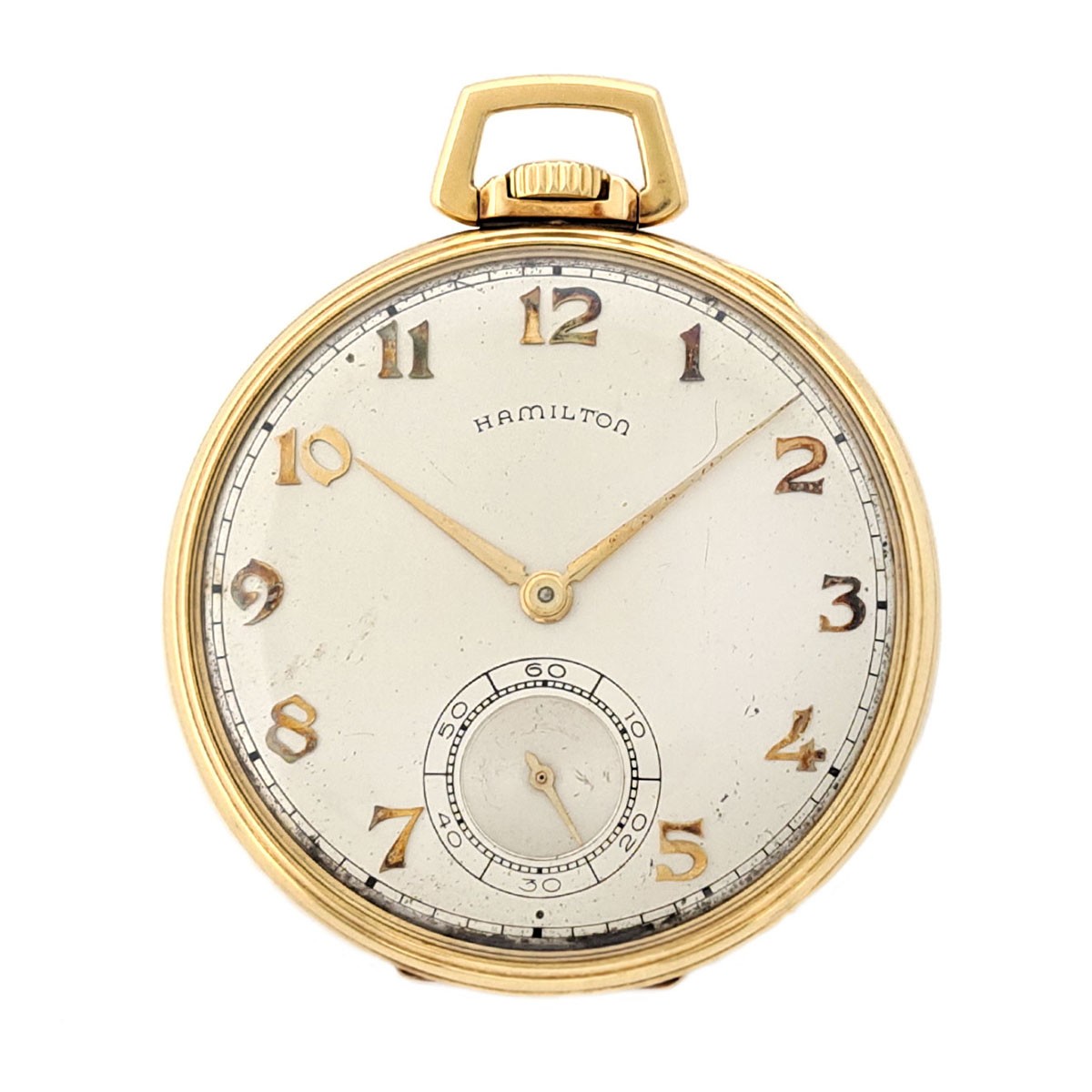 HAMILTON Pocket watch 1942 Manual Gold plated mens [antique vintage]【W】