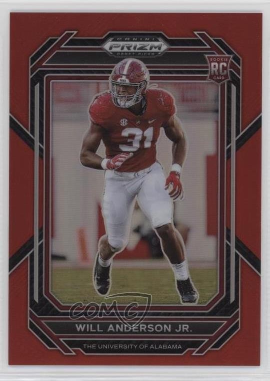 2023 Panini Prizm Draft Picks Red Prizm /299 Will Anderson Jr #162 Rookie RC