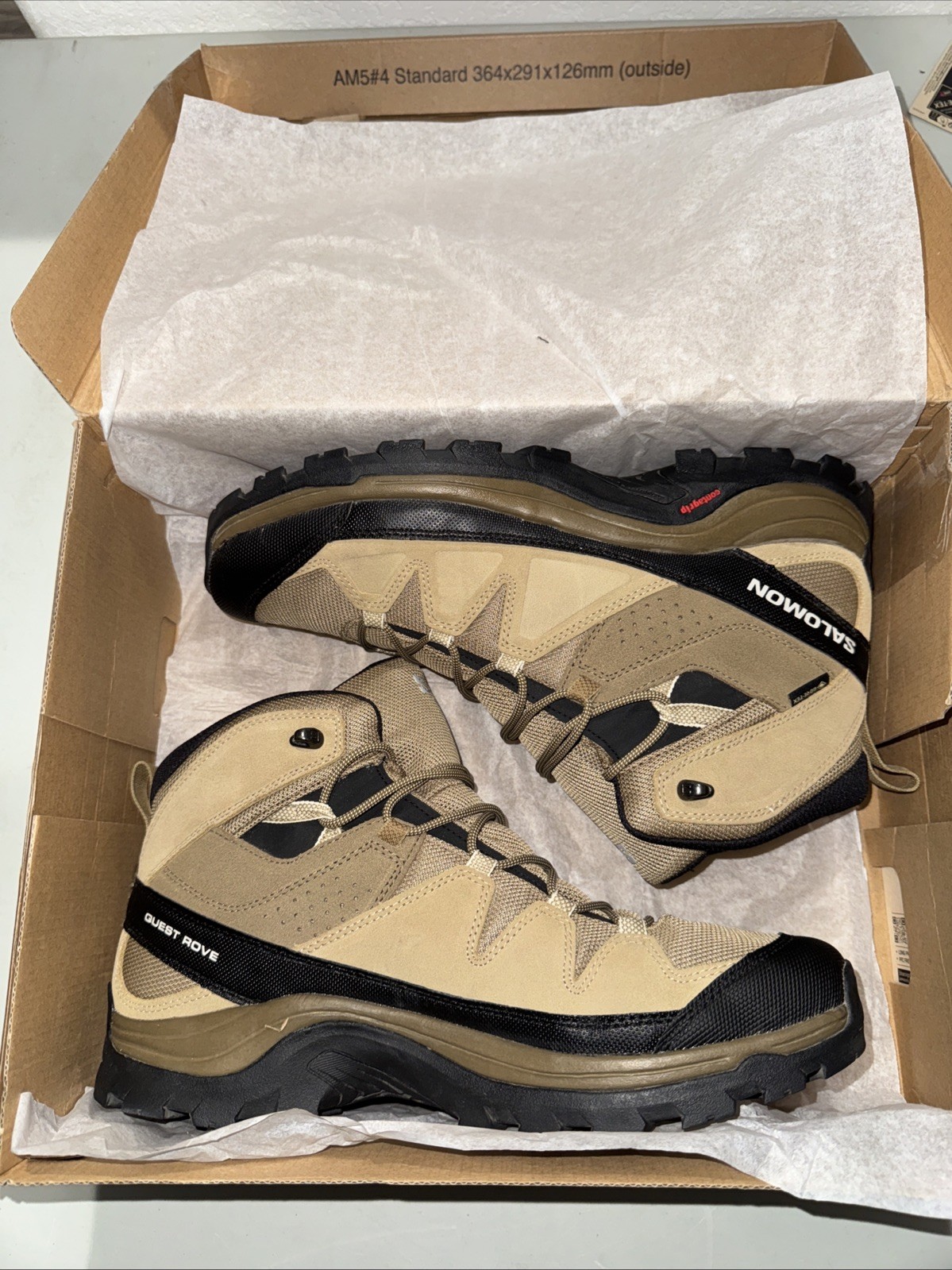 Scarpe Salomon Quest Rove Mid Gtx 471814 TAGLIA 11 5 Kangaroo Kelp Nero