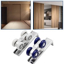 1 Pair Sliding Door Rollers Zinc Alloy Wheels for Door Track and Rail Use
