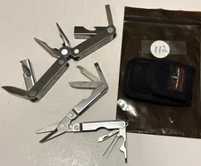 LEATHERMAN Mini Tool Multi Tool W/ Sheath & Micra Mini Tool DISCONTINUED 2 Pc 1e