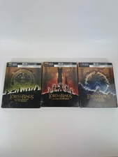 Lord of the rings Trilogy 4K Steelbook Set Sealed Tear On Plastic