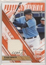 2019 Panini Elite Extra Edition Prospect Materials Orange 27/199 Evan White 02d2