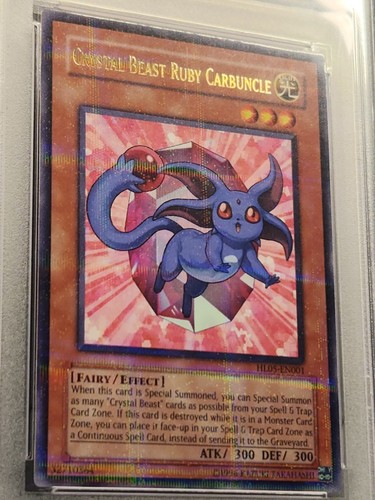 PSA 9 2007 YUGIOH HL05-EN001 CRYSTAL BEAST RUBY CARBUNCLE ULTRA PARALLEL MINT - Picture 15 of 24