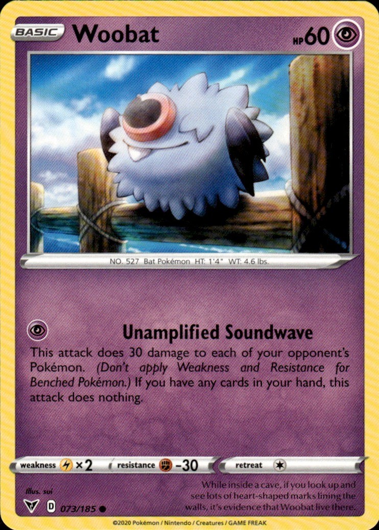 Woobat 073/185 Vivid Voltage C NM sui Pokemon