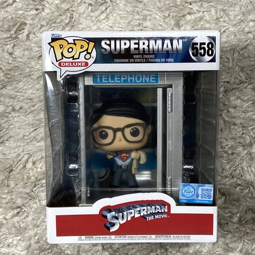 Funko Pop Deluxe! DC Universe Superman #558 Telefonzelle Christoper Reeves. Neu