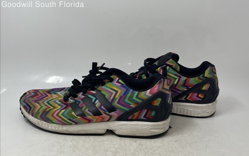 Adidas Mens ZX Flux B25394 Black Multicolor Lace-Up Sneaker Shoes Size 11
