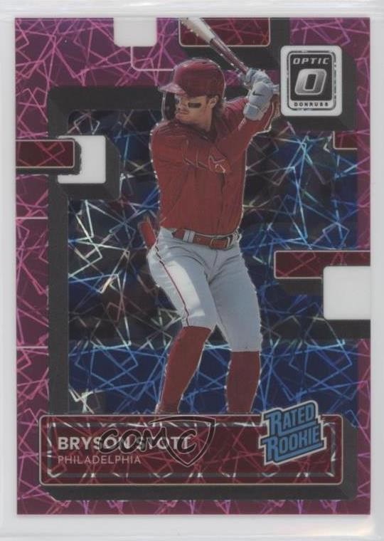 2022 Donruss Optic Rated Pink Velocity Prizm 104/249 Bryson Stott Rookie RC 0wn0