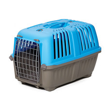 22 Inch Travel Pet Carrier for Dog or Cat, Steel Door, Durable Plastic Kennel
