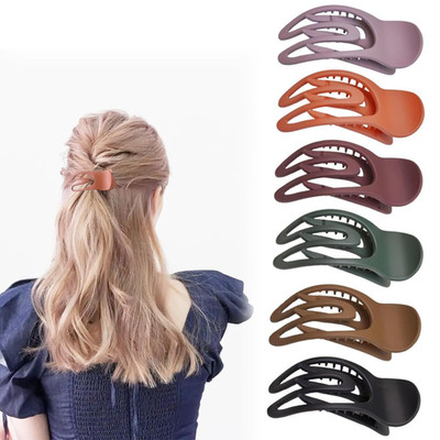 6 Stück Haarspange Flach,Flat Claw Clip,Haarklammern für Damen,Rutschfestes Hair