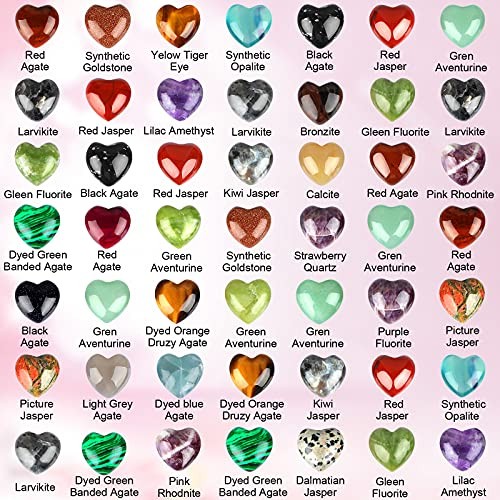 50 Pieces Natural Heart Palm Pocket Stone 0.6 Inch Assorted Heart-Shaped - Picture 7 of 8