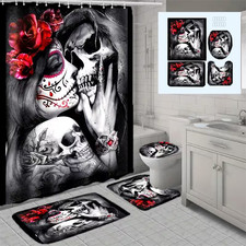 Sugar Skull Romance A Tale of Love Shower Curtain or Bathroom Sets.