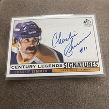 2020-21 SP Signature Edition Legends Century Signatures Charlie Simmer Auto