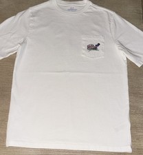 VINEYARD VINES BOY  S L 16 LACROSSE POCKET TEE SHIRT WHITE NEW WITHOUT TAGS NWOT