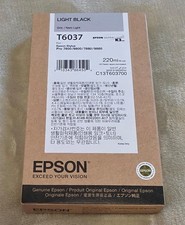 GENUINE EPSON T6037 LIGHT BLACK 220ml INK STYLUS PRO 7800 7880 9800 9880