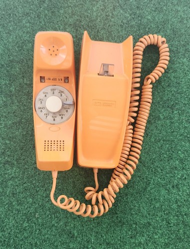 Rare Orange Automatic Electric GTE Roto Dial Phone 1970s*** Untested *** - Picture 3 of 10