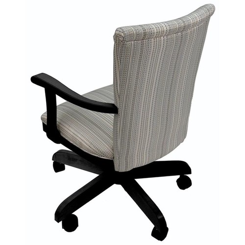 Swivel Wood Dining Caster Chair 400 on Wheels in Natural Fun - Black - Afbeelding 2 van 2