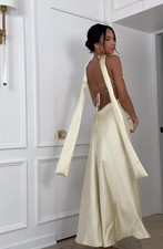 ZARA WOMAN SS25 VANILLA SATIN EFFECT FOULARD DRESS ALL SIZES 8033/331/727