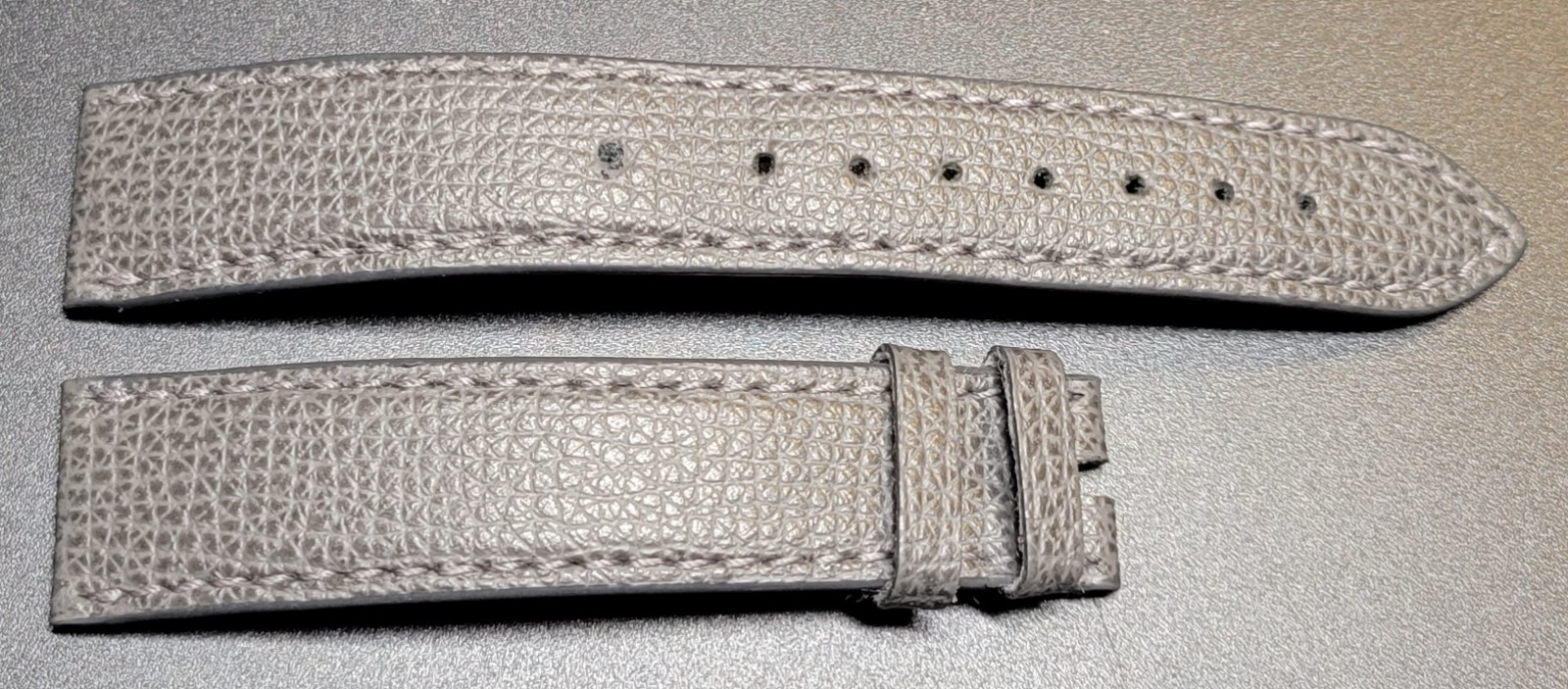 Authentic Chopard Gray Leather Watch Strap 18/16m… - image 1