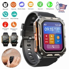 IP68 Waterproof Smart Watch, 1.83" HD Screen, Bluetooth Call  Fitness Tracker