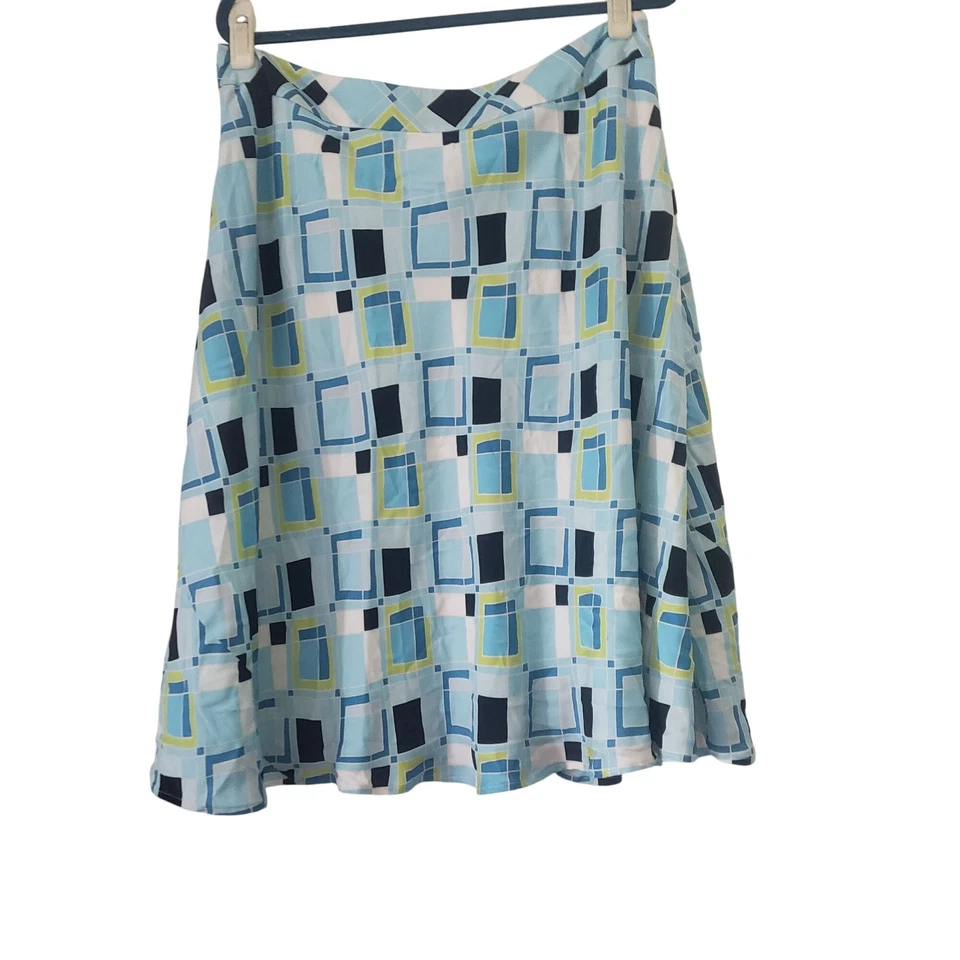 Falda vintage años 90 Valerie Stevens mujer seda línea A talla 16 trabajo geométrico Foto 2 de 4