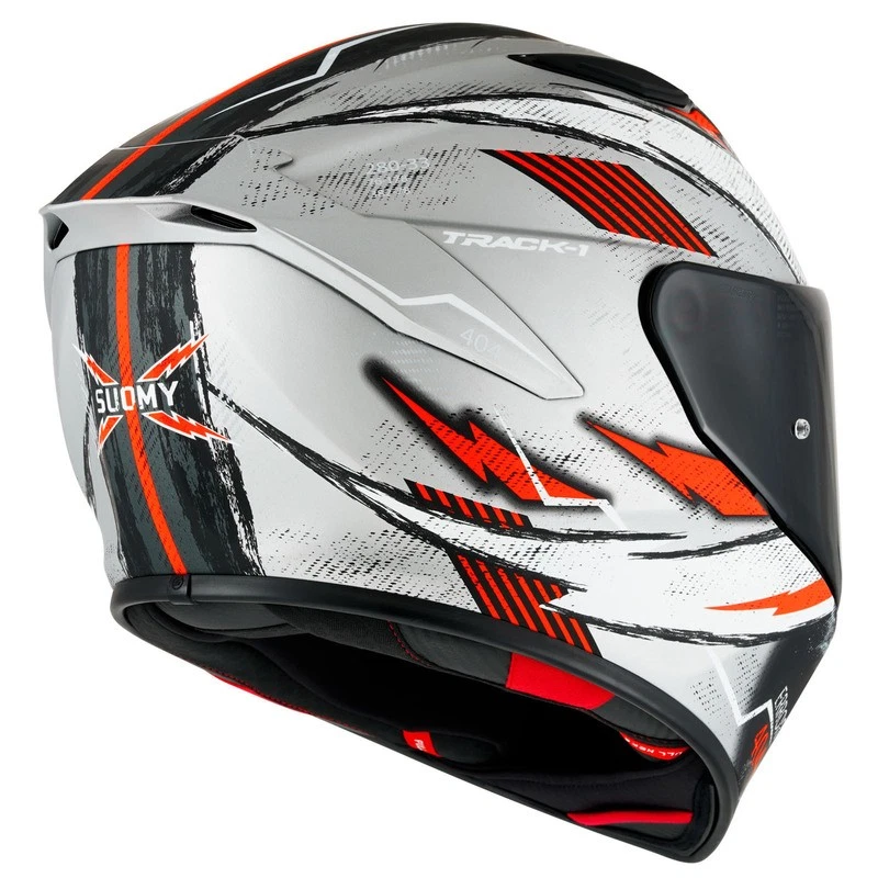 Casco integral Suomy Track-1 404 plateado/rojo - mediano KTT10010-MD Foto 4 de 4