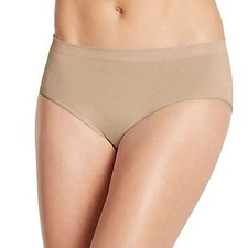 Jockey Women's Smooth  Shine Hipster Panty Underwear Brief Light Beige 6 New