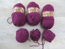 3 x 100g + odds Stylecraft Life Aran knitting 25% wool yarn Mixtures Cranberry