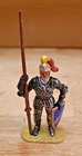 Elastolin Lineol 7cm Figure Norman Standing with Lance Shield Collectable F1