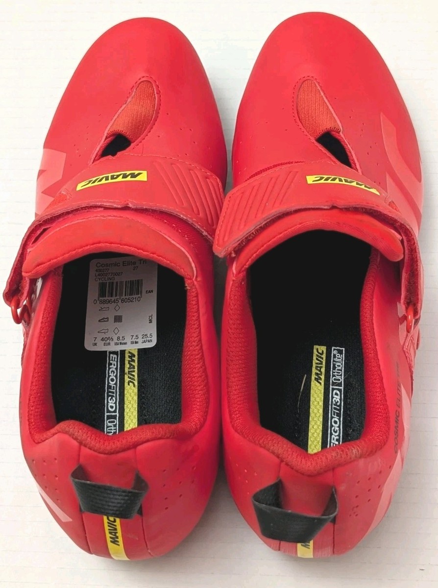 Mavic Cosmic Elite Tri Shoes Size 7.5 Red | eBay