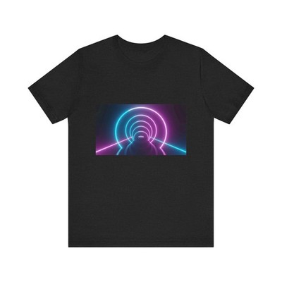 Neon Tunnel Retro Lights Tee | 80s Vaporwave Aesthetic