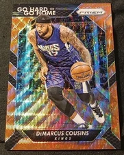2016-17 DEMARCUS COUSINS PANINI PRIZM GO HARD OR GO HOME ORANGE WAVE PRIZM#13/25