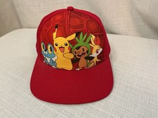 Pokemon The Original Red Snapback Cap Hat Group Youth OSFM