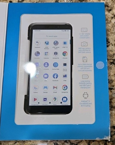 AT&T Calypso 2 32GB, Satin Silver, Prepaid Smartphone - BRAND NEW FACTORY SEALED - Afbeelding 4 van 8