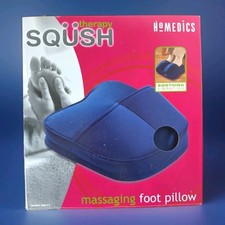 Homedics Squish Massage Foot Pillow with Vibration Therapy Spa in Blue NIB