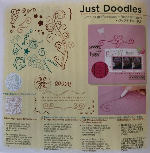 Creative Memories FLOWERS & SWIRLS Doodling Template, 2 x Templates, Idea sheet - Picture 4 of 8
