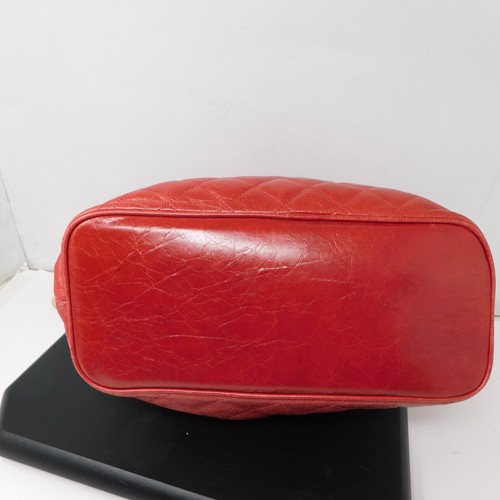 Michael Kors Schultertasche Frankie rot Leder gesteppt Kordelzug - Bild 5 von 9