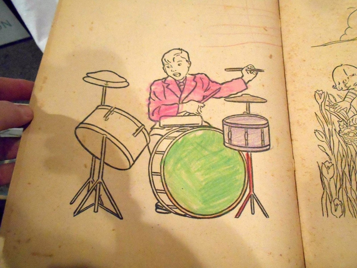 アメリカン雑貨 ビンテージ(訳あり) 1940年代 USA 塗り絵 2冊 2-1941 Coloring Books Fun in America & Happy Days | eBay