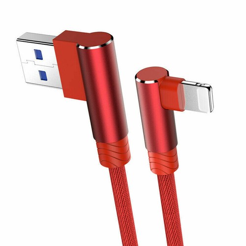 1/2/3M Lead For iPhone/TypeC/Micro 90° Elbow USB Data Fast Charge Charger Cable - Photo 11 sur 17